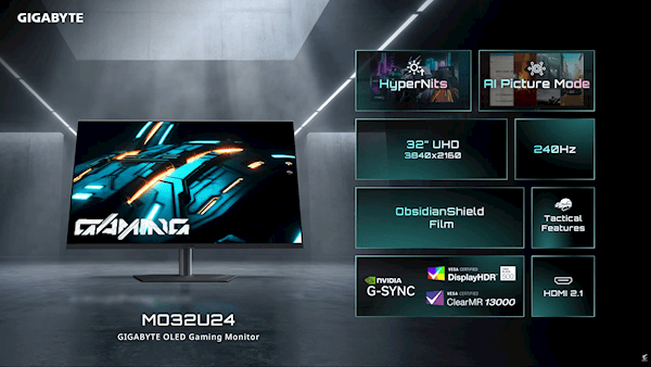 技嘉发布4款OLED显示器：4K、360Hz、带鱼屏全都有-第2张图片-易维数码